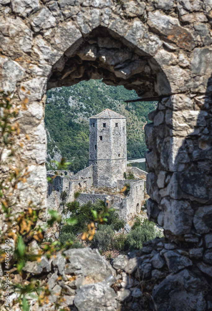 Tower of Citadel in Pocitelj historic village, Bosnia and Herzegovina