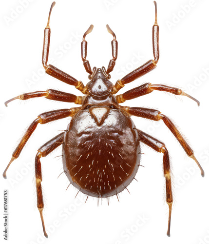 Tick isolated on white background as transparent PNG, generative AI animal