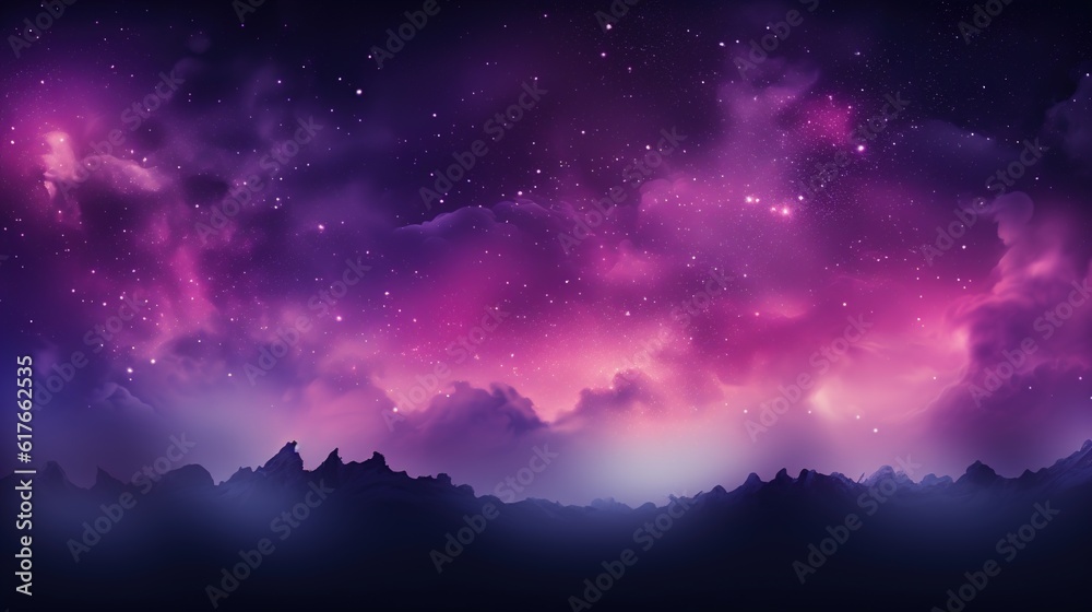 Grained Versatility: Abstract Pink Magenta Black Poster on Dark Purple Gradient Background
