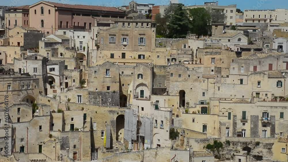 The cave city of Sassi di Matera was the European Capital of Culture in 2019 and is located in the Basilicata region of southern Italy, Southern Europe