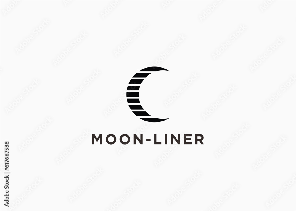 crescent moon logo design vector silhouette illustration crescent moon logo design vector silhouette illustration