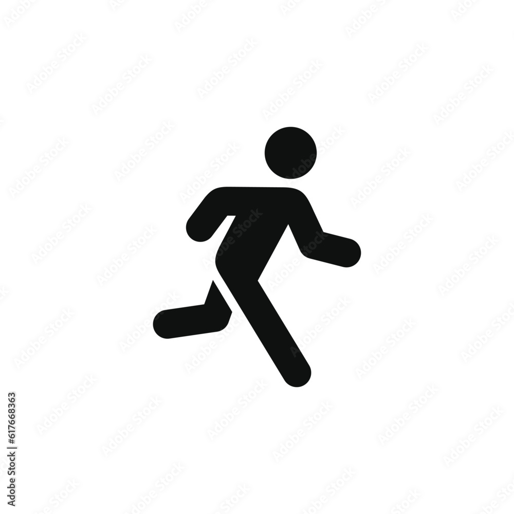 Run icon isolated on white background