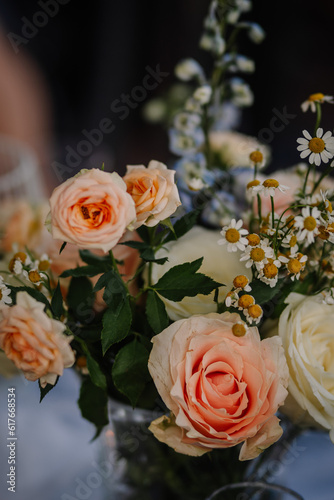 bouquet of orange roses. light orange roses for flower textures