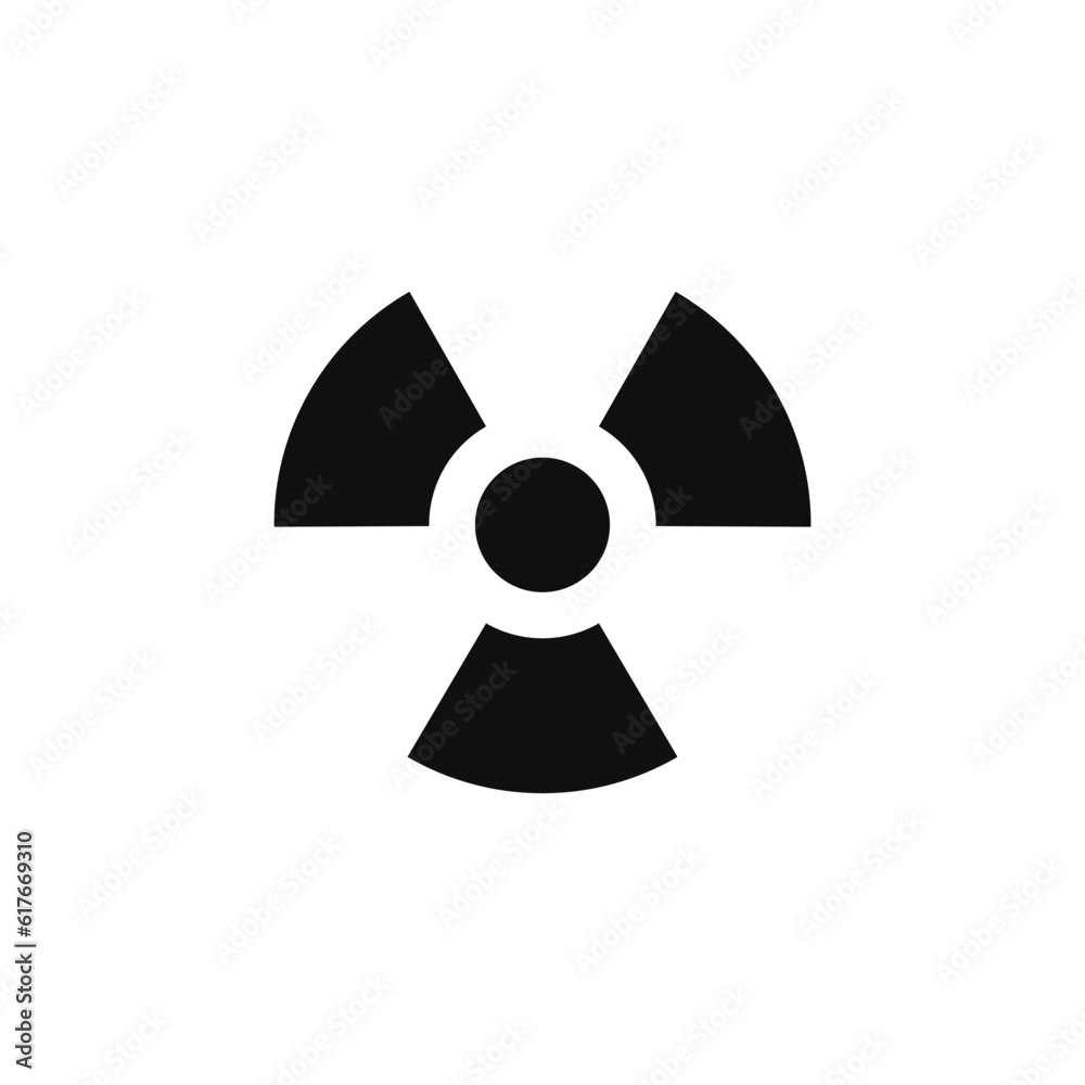 Radiation icon isolated on white background Radiation icon isolated on white background