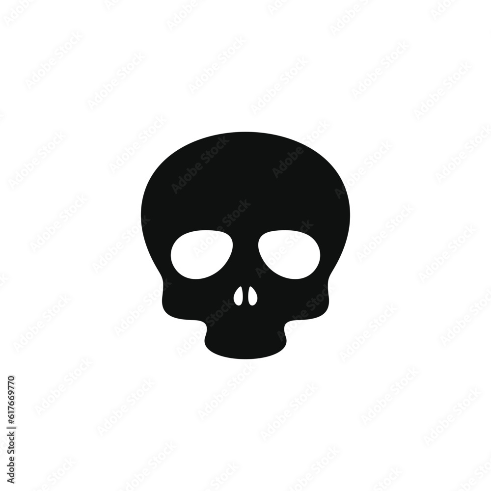 Skull icon isolated on white background Skull icon isolated on white background