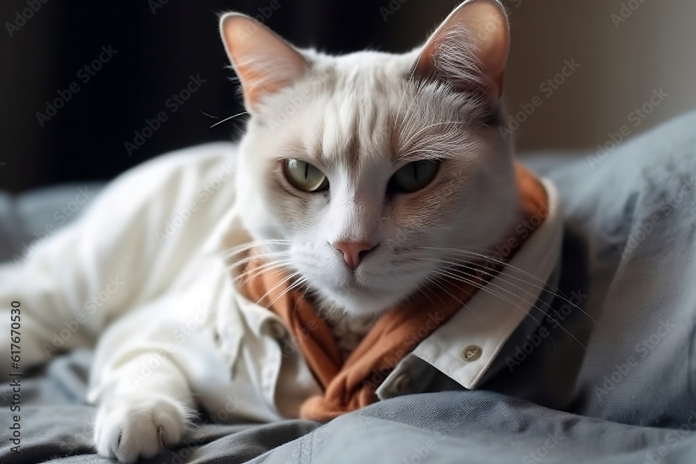 cat on the couch.