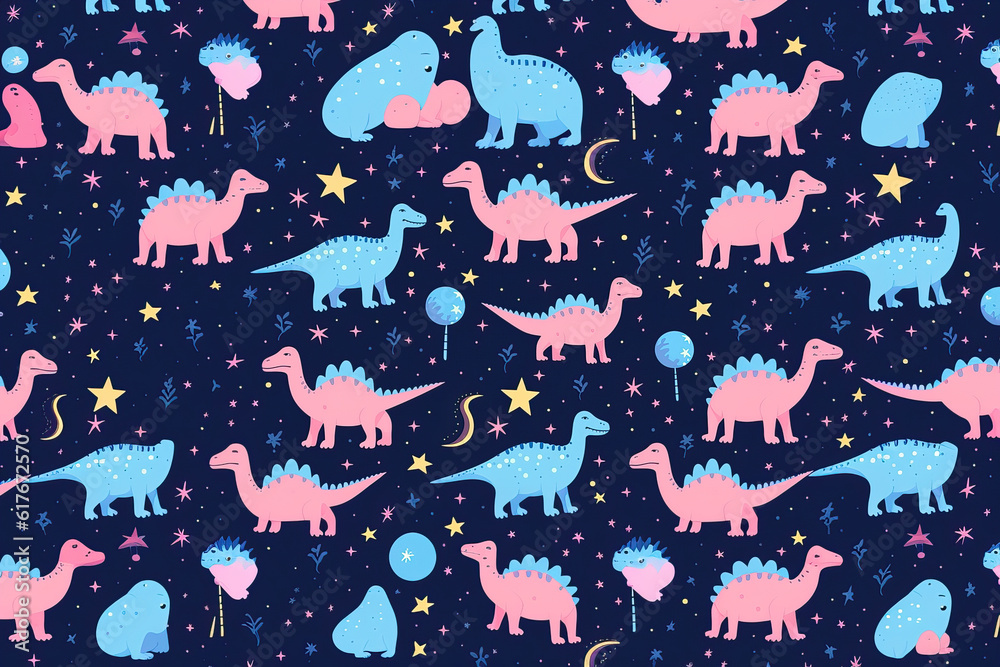 Motif sans couture avec dinosaure sur fond coloré. Illustration vectorielle pour impression sur tissu, carte postale, papier d'emballage, produits cadeaux, papier peint, vêtements. Fond de bébé mignon Motif sans couture avec dinosaure sur fond coloré. Illustration vectorielle pour impression sur tissu, carte postale, papier d'emballage, produits cadeaux, papier peint, vêtements. Fond de bébé mignon