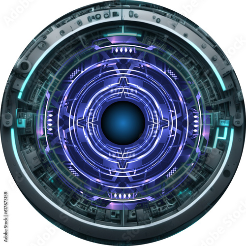 eye cyber circuit future technology concept background