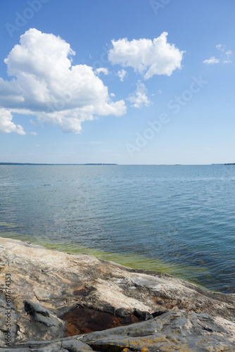 Rocky island in the archipelago in Finland