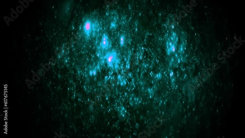 Rotating Blue Orbs Galaxy Milky way Space Science