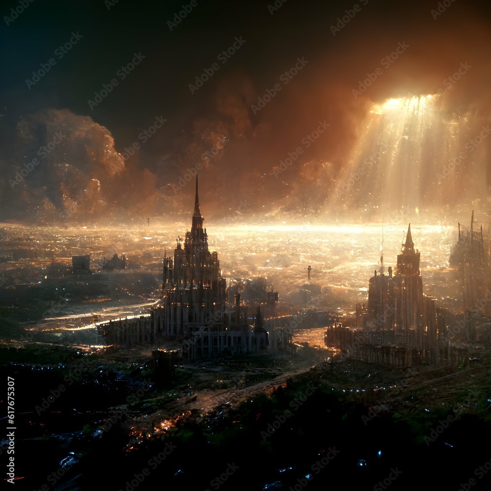 Civilization failed highly detailed hyper realistic 8k cinematic lightings volumetric lightings 