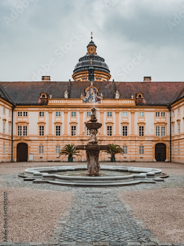 Courtyard in Melk Abbey (German: Stift Melk)