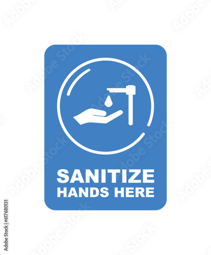 hand sanitizer sign	