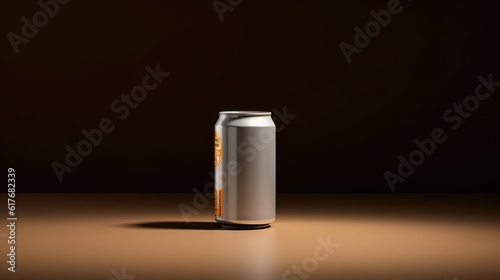 simple minimalist beverage beverages can, soft light colour tone wide copy space generative ai
