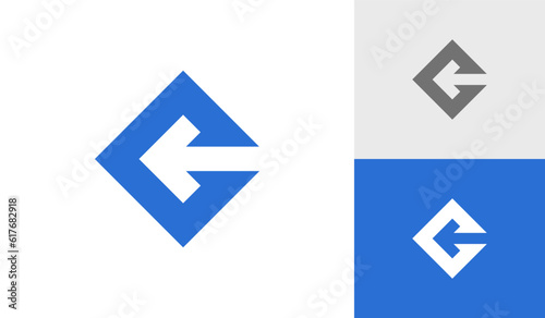 Letter C with arrow logo design