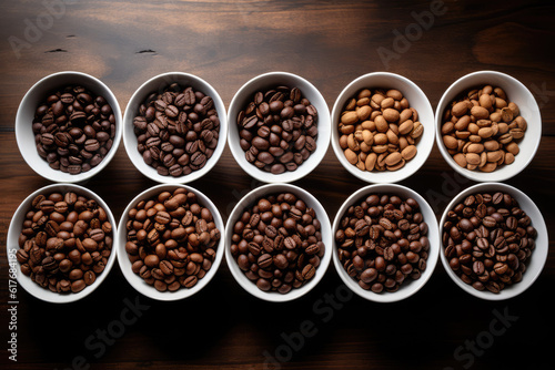 Explore the concept of coffee beens, transparent background (PNG). Generative AI.