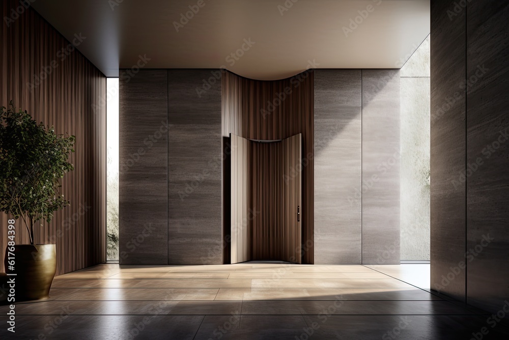 Obraz premium Wall & Door system for a truly modern and designer apartment that everything matches everything. Generative AI Technology 