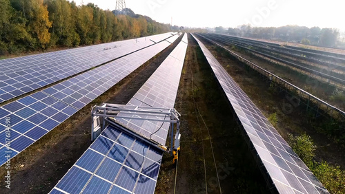 farma fotowoltaniczna energia panele ekologia widok technologia prąd energia 