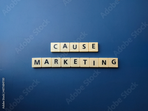 Top view toys letters with the word COUSE MARKETING