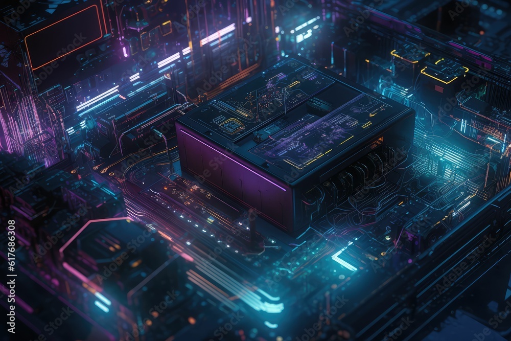 Fototapeta premium Abstract circuit board technology background. Modern Electronic technology futuristic