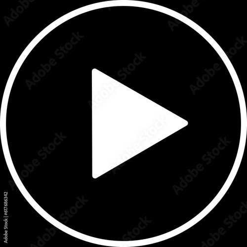 png media play button web icon isolated	