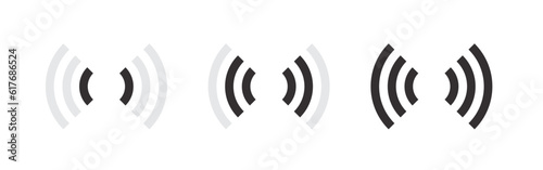 Wi-Fi icon set. Wireless and wifi signal