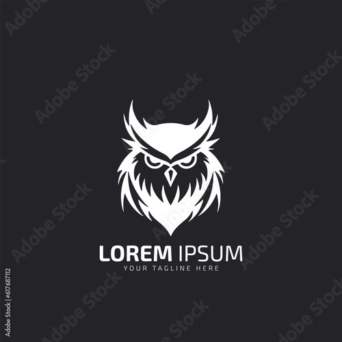 Aggressive Owl logo design  night hunter logo  bird logo.