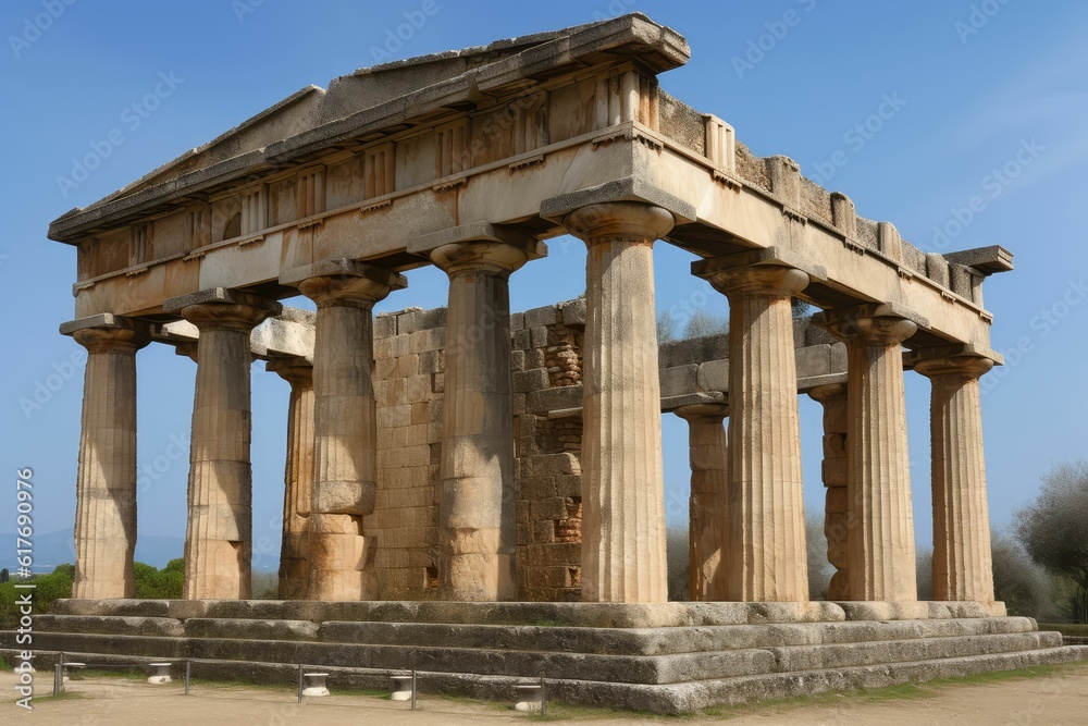 Views of the Temple of Hephaestus, Athens, Greece