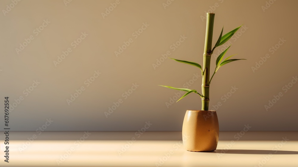simple minimalist Bamboo product placement concept zen idea copy space generative ai simple minimalist Bamboo product placement concept zen idea copy space generative ai