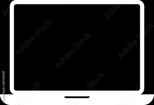 png laptop digital icon isolated.	
