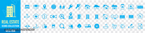Real Estate icons collection vector