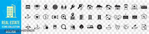 Real Estate icons collection vector