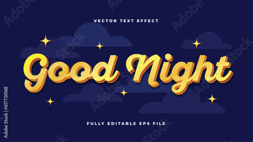Good Night Text Effect
