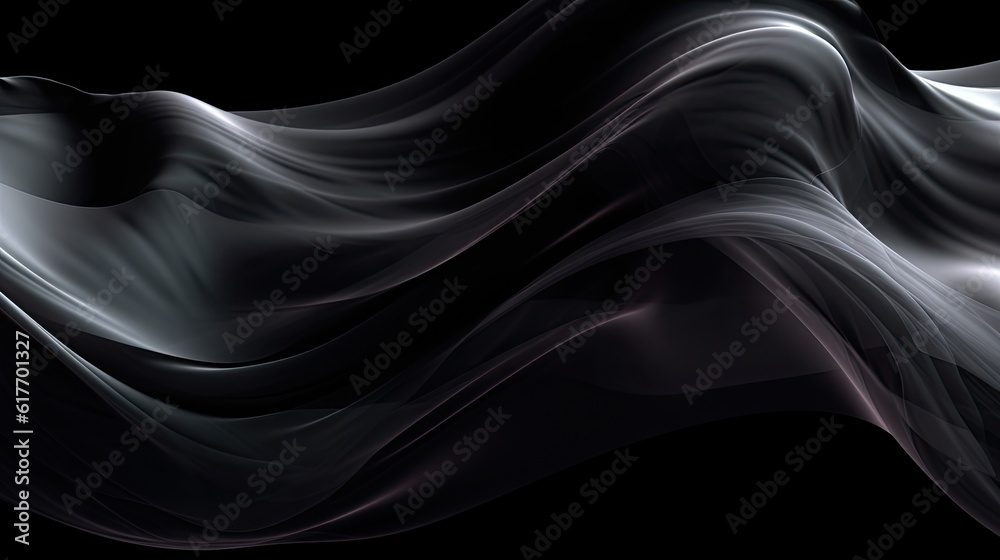 Fototapeta premium Smoke on black background. Generative AI 
