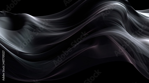 Smoke on black background. Generative AI 