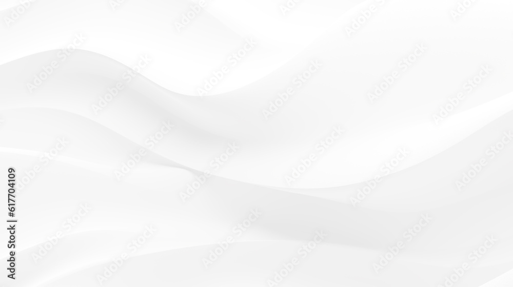 Obraz premium Abstract white gray satin texture background. White silver fabric silk panorama background. Beautiful soft blur white pattern natural wave texture background.