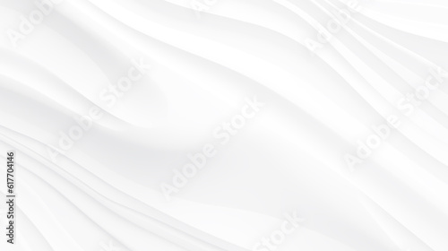 Abstract white gray satin texture background. White silver fabric silk panorama background. Beautiful soft blur white pattern natural wave texture background.