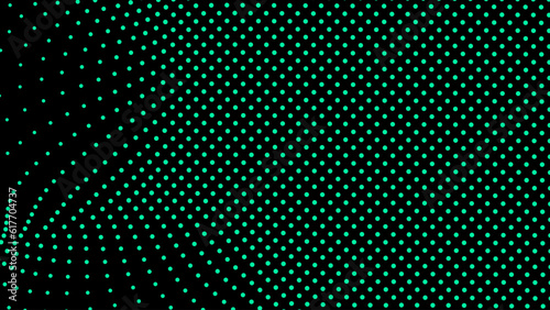 Dome-shaped protrusion part seine by stretching mesh for the illusion three-dimensional deformation of the surface. Screen media video trippy. Mesh LCD display. Scale size different hole space.