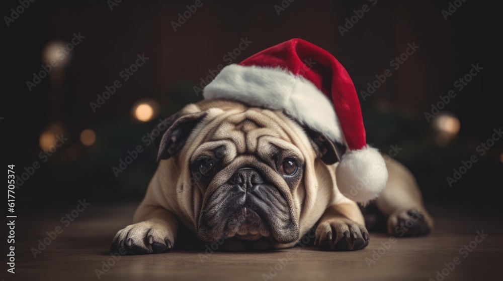 The Furry Giftbearer: Dog in a Santa Hat Delivers Love and Laughter this Christmas