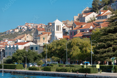 View of Old Town and Church of St. Dominic. Sibenik, Croatia photo
