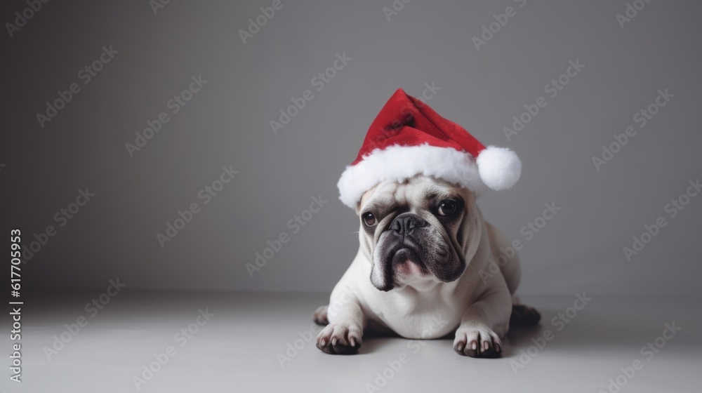 Santa's Loyal Companion: Dog in a Santa Hat Brings Joy and Laughter to All Around
