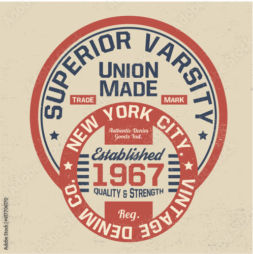 t-shirt print design as vector with typo