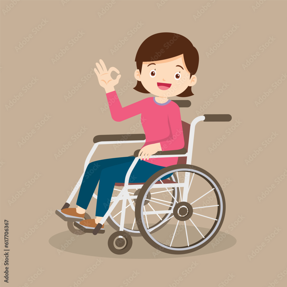 Woman is sitting in a wheelchair.female patient in wheelchair Woman is sitting in a wheelchair.female patient in wheelchair