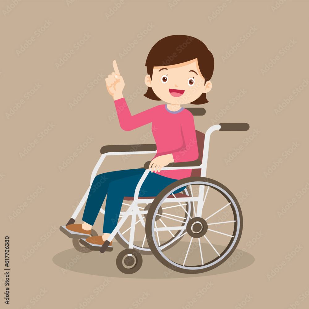 Woman is sitting in a wheelchair.female patient in wheelchair Woman is sitting in a wheelchair.female patient in wheelchair