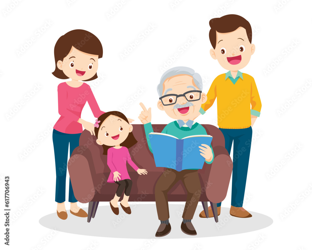 grandparents and family reading book together 3 grandparents and family reading book together 3