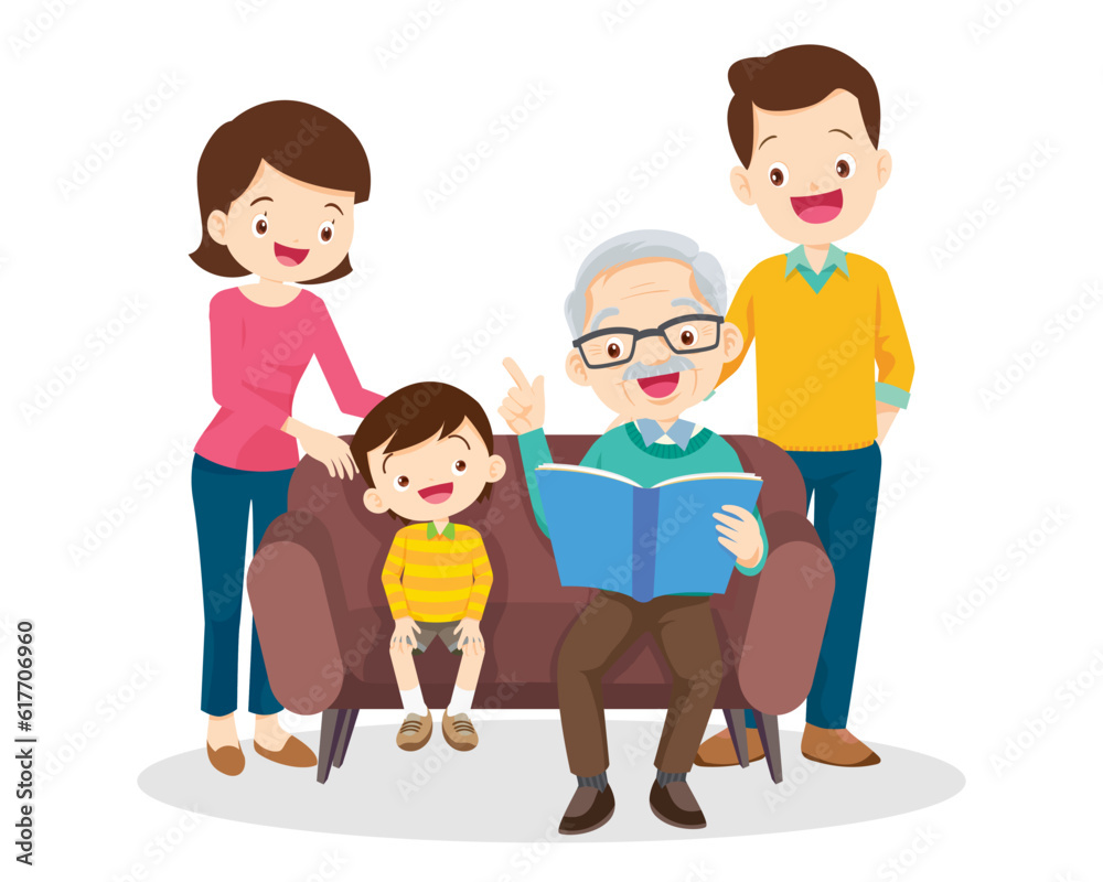 grandparents and family reading book together 4 grandparents and family reading book together 4