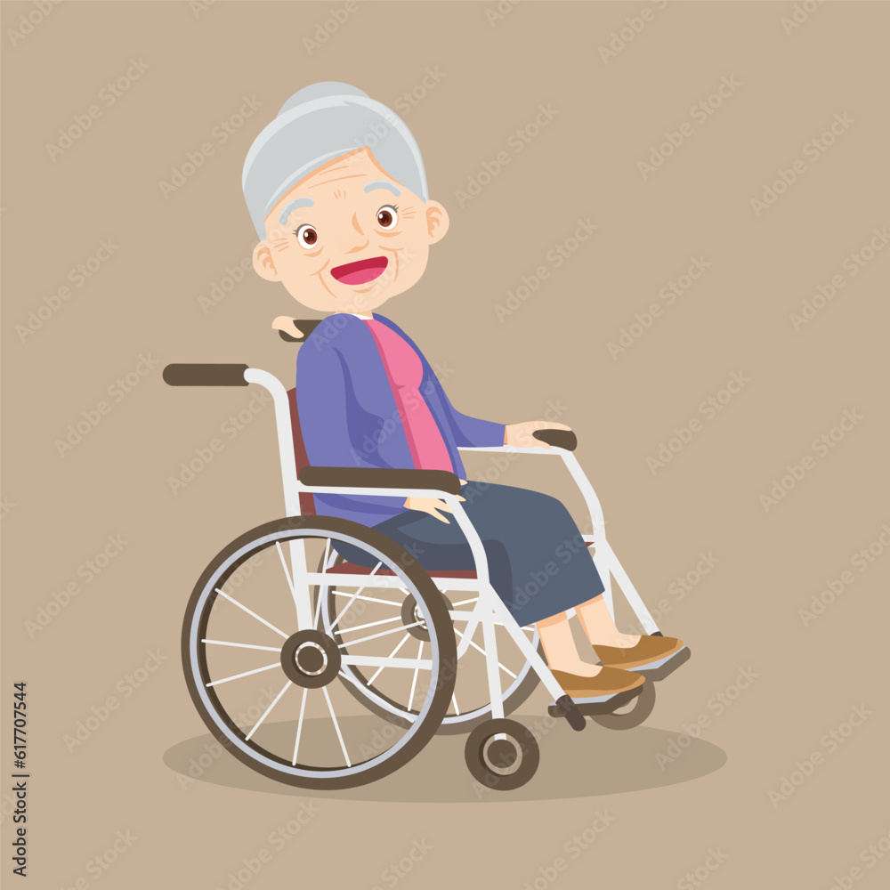 elderly old woMan is sitting in a wheelchair.senior female patient in wheelchair elderly old woMan is sitting in a wheelchair.senior female patient in wheelchair