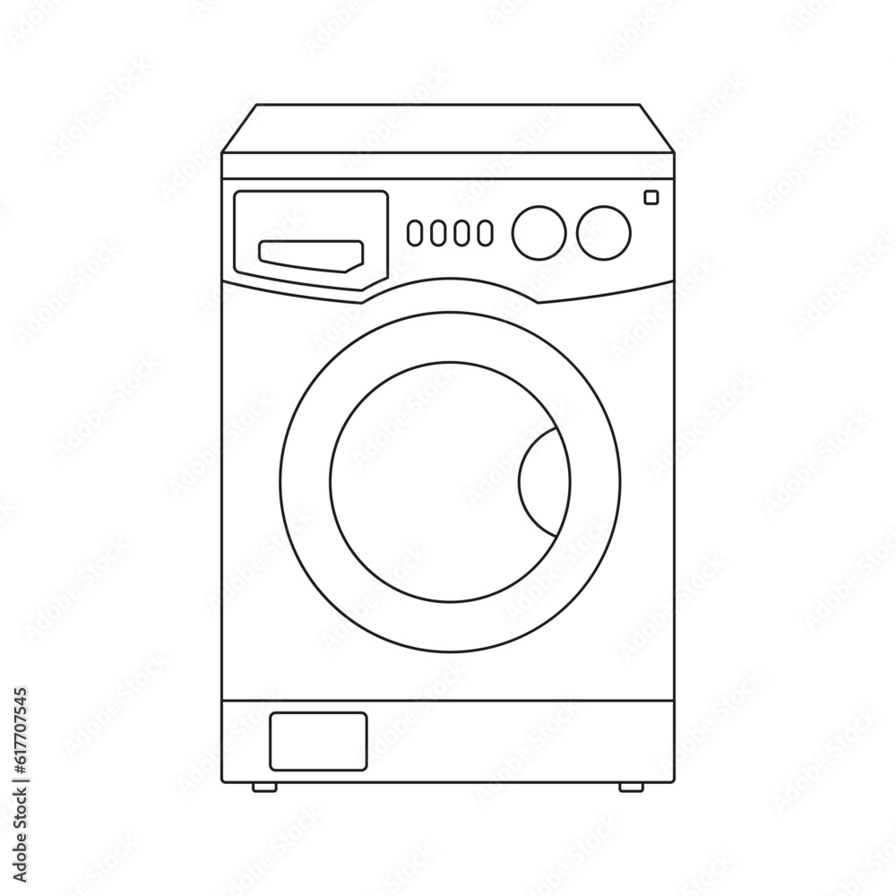 Washing machine icon on a white background. Washing machine icon on a white background.