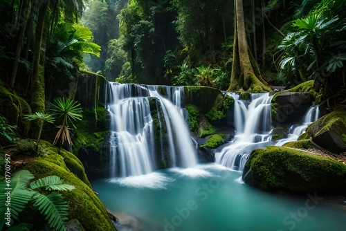 waterfall in the jungle © Arslan