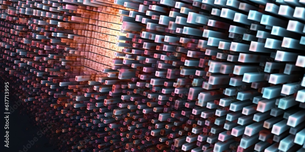Obraz premium AI Generated. AI Generative. Geometric abstract random pixel dot decoration texture background. Used for graphic or web design. Graphic Art